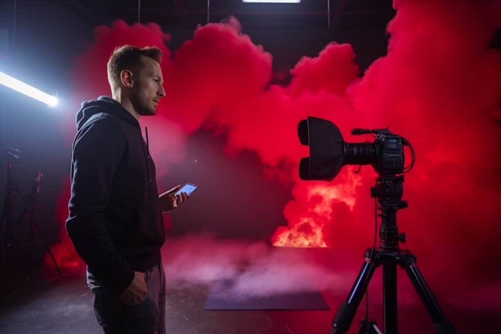 This comprehensive guide breaks down the key elements of an optimized web page to create the ideal user experience. Learn how to optimize for speed, mobile, SEO, navigation, content, multimedia, forms, and checkout. - The Anatomy of an Optimized Web Page: A Comprehensive Guide - an influencer filming a tutorial in front of a wall of red smoke - your wp guy