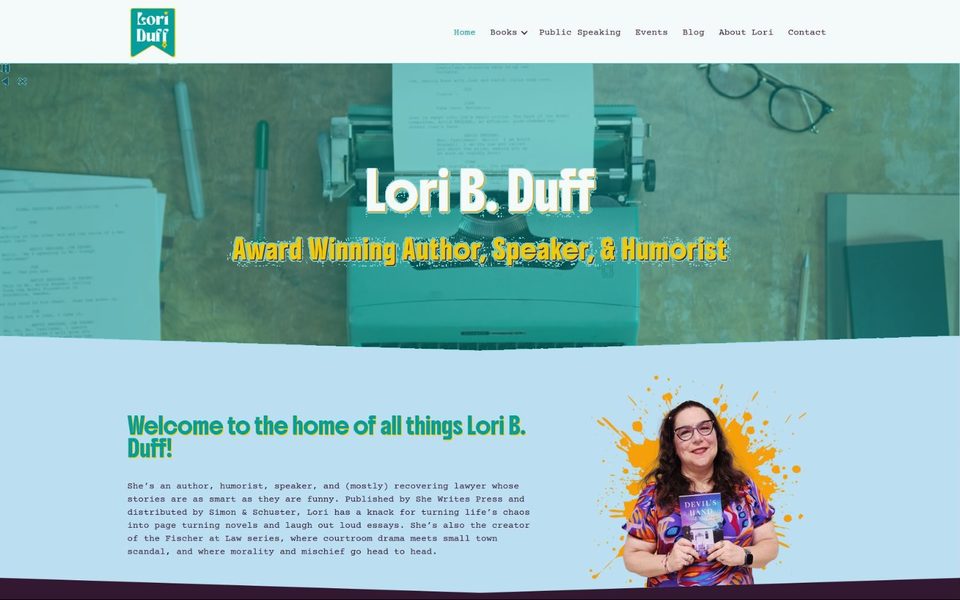 Lori Duff website homepage